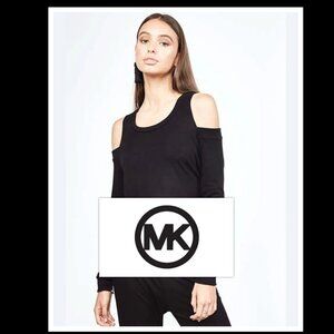 Michael Kors Black Cold Shoulder Blouse